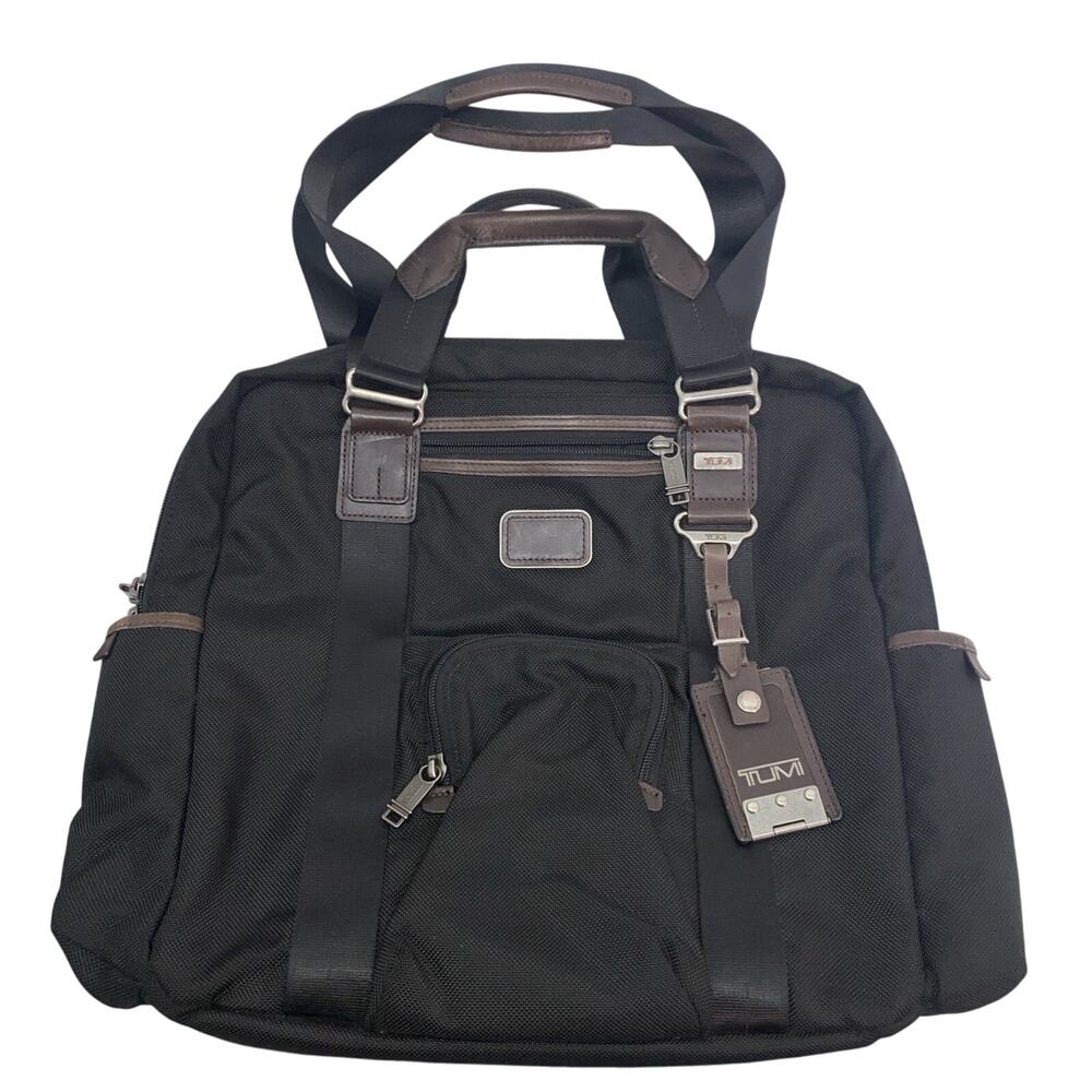 TUMI Business Bag Slim Brief Nylon Napa Leather